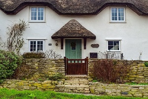 Thatched cottages in UK,